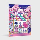 „Das inoffizielle Malbuch für alle Fans von KPOP DEMON HUNTERS“. Buntes Cover mit drei stilisierten Figuren.