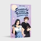 Buchcover: "Supernatural Fake Boyfriend: Scripting the Bite" von Anna Lukas. Zwei Figuren: Frau mit Kamera, Mann mit Buch.