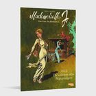 Titel: "Mademoiselle J." Untertitel: "Eine Frau. Ein Jahrhundert." Jahr: 1955. Drei Personen in Bewegung, stilvolle Kleidung.