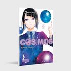 Cover der Manga "COSMOS", Band 5, von Ryuhei Tamura. Illustration: Person mit schwarzen Haaren, zeigt nach oben, umgeben von Sternenkugeln.