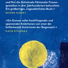 Zitate über einen vielschichtigen und ambitionierten Roman, blaue Oberfläche mit gelbem Kreis und zsolnay.at.