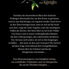 Das Mädchen, das den Sturm beschwor, auf dem Weg zur Königin. Dunkler Hintergrund, florale Verzierungen, Libelle unten.