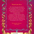 "FERNERLAND" steht oben auf einem Banner. Darunter: "Wundersame Reise" und Text über Alice Alexis Queensmeadows Abenteuer.