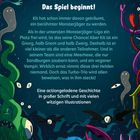 Text: "Das Spiel beginnt! Kit hat schon immer davon geträumt, ein berühmter Monsterjäger zu werden."

Beschreibung: Bunte Monster und mystische Kreaturen vor einem dunklen Hintergrund.