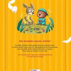 Text: "Alle Wombats kacken Würfel! ... von tierischen Freunden".  
Eine Illustration mit einem Wombat und einem Kaninchen.