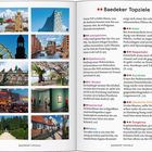 **Baedeker Topziele**: Eine Liste von Sehenswürdigkeiten in Hamburg, mit Bildern von berühmten Orten wie der Elbphilharmonie.