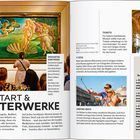 STREETART & MEISTERWERKE. Ein Text beschreibt, dass Italiens Künstler großartig und vielfältig sind. Links ein Gemälde von Botticelli.