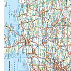 "Fernfahrtenkarte Deutschland" und "NORDSEE" sind groß geschrieben. Detaillierte Straßenkarte mit Städte- und Straßennamen.