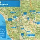 Tour A im Überblick. Beschreibung von Highlights in Florenz, Lucca und San Gimignano, dazu eine Karte der Region.
