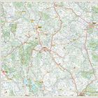 „MARCO POLO HIGHLIGHTS“ und “ALBANIA, NORTH MACEDONIA”. Karte mit Straßen, grünen Flächen und Symbolen. Links Erklärungen.