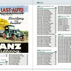 INHALT, DAS LAST-AUTO, LANZ Bulldog, Abbildung: Traktor zieht Heuladung. Links: Zeitschriftentitel, rechts: Inhaltsverzeichnis.