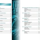 Inhalt, Teilüberschriften von 1 bis 10 mit Seitenzahlen; Illustration eines Kämpfers in Blau und Weiß.