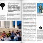 "Ihr Helsinki-Kompass", "15 Wege durch die Stadt", "Picknick in den Schären", Orte mit Seitenzahlen, zentrale Themen wie Design und Kultur.