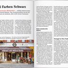Text: "Zwei Farben Schwarz", "Die afrikanische Minderheit wächst rasant", "The Shrine", "BLACK UNITED * FUN PLAZA". 