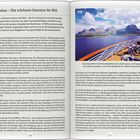 **Titel:** Hurtigruten – Die schönste Seereise der Welt

**Text:** Sie gilt als die schönste Seereise der Welt... in ihrer archaischen Schönheit vor uns.

**Textbox:** Viele landschaftliche Sehenswürdigkeiten des Landes lassen sich bequem vom Schiff aus genießen, so auch die Bergkette der „Sieben Schwestern“.
