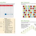 ★★★ Amerikanisches Rätsel, ★★★ Codeknacker, ★★★ Silbentreppe. Ein Rätselgitter, Farbmuster und Wortliste.