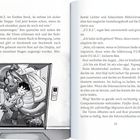 Eine Illustration zeigt ein Kind und einen Dinosaurier, die sich in einem Fahrstuhl drängen. Sie wirken fröhlich.