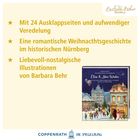 Mit 24 Ausklappseiten, romantische Weihnachtsgeschichte in Nürnberg, Illustrationen von Barbara Behr. Buchcover-Abbildung.