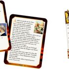 Zwei Karten mit Texten über Fuchsjagd in Deutschland und eine Geschichte von Annika. Rechts ein Schiffsplan mit Namen.