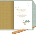 Zitat von Maxim Gorki über das Verlangen, nach Gesprächen verschiedene Tiere zu ehren. Illustration: Katze auf Ast.