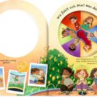 "Wie fühlt sich Mia? Was denkst du? Was macht dich so richtig glücklich?" Unter dem Text sind fröhliche Kinder.