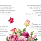 Zitate von Mary Shelley, Mark Twain, Marie von Ebner-Eschenbach, Henry David Thoreau mit Blumen-Illustrationen.