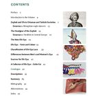 Inhaltsverzeichnis mit Kapiteln und Seitenzahlen. Historische Illustrationen und detailreiche Stickereien.