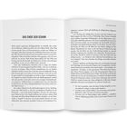 Linke Seite: Überschrift "DAS ENDE DER SCHAM". Fortlaufender Text darunter. Seitenzahl 74.
Rechte Seite: Fortsetzung des Textes. Seitenzahl 75.