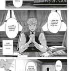 Textfragmente über Entlassung und Wiedereinstellung. Ein Anwalt sitzt am Schreibtisch. Eine Silhouette spricht im Hintergrund.