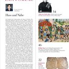 Texte im Bild: "EDITORIAL", "Hass und Nähe", "Wider den Teufel selbst: Martin Luther ätzt gegen den Islam...", "Heiliger Sieg...", "Gemeinsamer Glaube..."

Illustration rechts zeigt eine historische Szene mit Rittern.