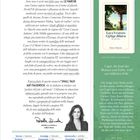 Links oben: "Care lettrici, cari lettori,"
Rechts oben: "Der neue Capri-Krimi von Luca Ventura Giftige Blüten"
Unten: "Rossella Dimola, DIRETTRICE" mit Bild einer Frau.