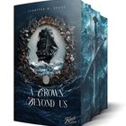 “A Crown Beyond Us” und „Jennifer O. Grace“ sind in stilvoller Schrift vor einem stürmischen Meer und Segelschiff zu sehen.