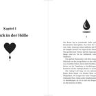 Kapitel 1: Zurück in der Hölle. Eine Illustration zeigt ein schwarzes Herz mit einem Tropfen darunter.