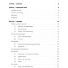 Inhalt mit drei Kapiteln: Vorwort, Hinweise & Tipps, Training. Logo oben links.