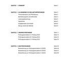 **INHALT**

**Kapitel 1:** Vorwort - Seite 2  
**Kapitel 2:** Allgemeines zu den Abiturprüfungen - Themenbereiche, Bearbeitungszeit, Seite 3-9  
**Kapitel 3:** Originalprüfungen - Simulation 2023-2025, Seite 11-32  
**Kapitel 4:** Musterlösungen - Simulation A-C, Seite 43-90  

Im oberen Bereich groß das Wort "INHALT" neben einem grünen Balken.