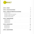 Liste der Kapitel mit Seitenzahlen, darunter "Vorwort", "Checklisten zur Prüfung" und "Training zur Vorbereitung auf die Prüfung". Oben "Inhalt" in grünem Kreis.