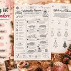 "Kein Tag ist wie der andere." Anleitungen für DIY-Weihnachtspopcorn und Weihnachtsbaum, Listen für Projekte, Rätsel.