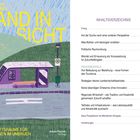 Titel: "Land in Sicht". Kapitel wie "Auf der Suche nach einer anderen Perspektive". Illustration: Bushaltestelle vor Hügel.