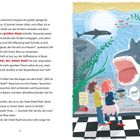 Text: "Jöhö, der Onkel Rudi!", "Haie", "Jöhö!" Illustration von Kindern vor einem Hai, der sein Maul aufreißt.