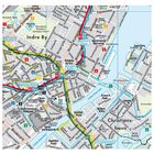 Eine Karte mit Orten wie "Indre By", "Kongens Nytorv" und "Christianshavn". U-Bahn-Linien M1, M2, M3, M4 sind markiert.