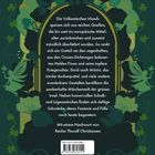 Text in der Mitte: Beschreibung irischer Volksmärchen. Umgeben von grünen, mystischen Illustrationen mit Feen und Blättern.