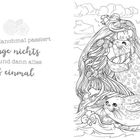 Manchmal passiert lange nichts und dann alles auf einmal. Illustration einer Frau, die eine Robbe im Wasser umarmt.