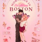 Text: "Anna Lane, Mornings in Boston, The Truth We Hide, Roman, LYX. Illustration: ein Paar, Mikrofon, Kamera, Blumen."