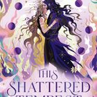 „THEA GUANZON, THIS SHATTERED TEMPEST, ROMAN, LYX.“ Zwei Figuren, eine mit langem Haar, die andere in lila gewandt. Fantasievolle, bunte Illustration.