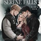 Der Titel lautet: "Sinners of Serene Falls: Rage & Ruin". Drei Personen in enger Umarmung, zentrale Zielscheibe.