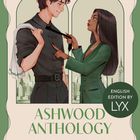 "SELINA MAE. ASHWOOD ANTHOLOGY: SWORN TO SECRECY. A NOVEL. ENGLISH EDITION BY LYX." Illustration: Frau zieht Mann an Krawatte.