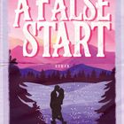 Text: "Elsie Silver", "A False Start", "Roman", "LYX". Illustration: Ein Paar umarmt sich in einer Wald- und Berglandschaft.