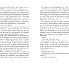 Eine Buchseite mit fortlaufendem Text in Romanformat, Seitenzahlen 10 und 11 unten.