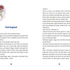 "Immer noch Samstag", "Zeit beginnt", "URKNALL", "Was seitdem geschah." Eine Illustration eines Abreißkalenders, Seite 18-19.