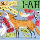 Texte: Fiep, Quaak, Huhuh, I-Ah, Krah, Gack, Quiek, Tack. Illustration mit verschiedenen Tieren im Farbenspiel.